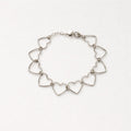 Bracciale acciaio inox cuoricini