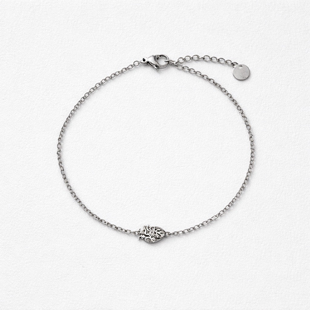 Bracciale acciaio inox cuore anatomico