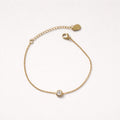 Bracciale acciaio inox con punto luce tondo