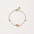 Bracciale in acciaio inox con nodino e punti luce