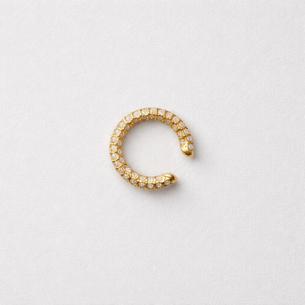 Ear Cuff acciaio inox strass