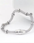 Bracciale regolabile acciaio inox calza