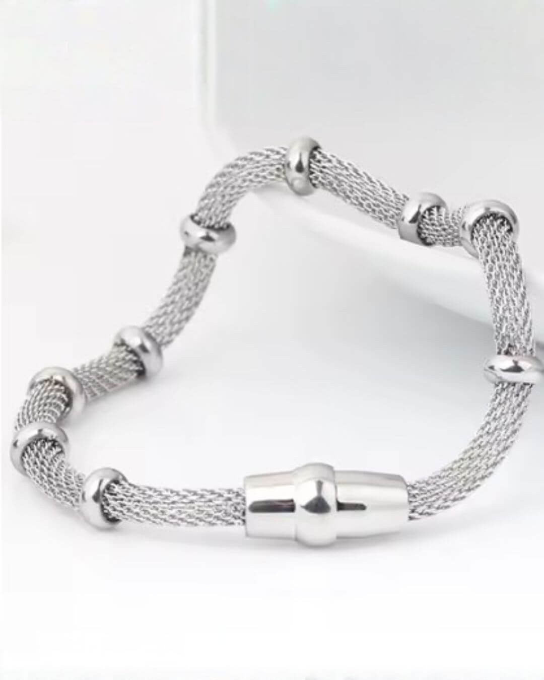 Bracciale regolabile acciaio inox calza
