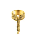 Anello acciaio inox regolabile con fili pendenti