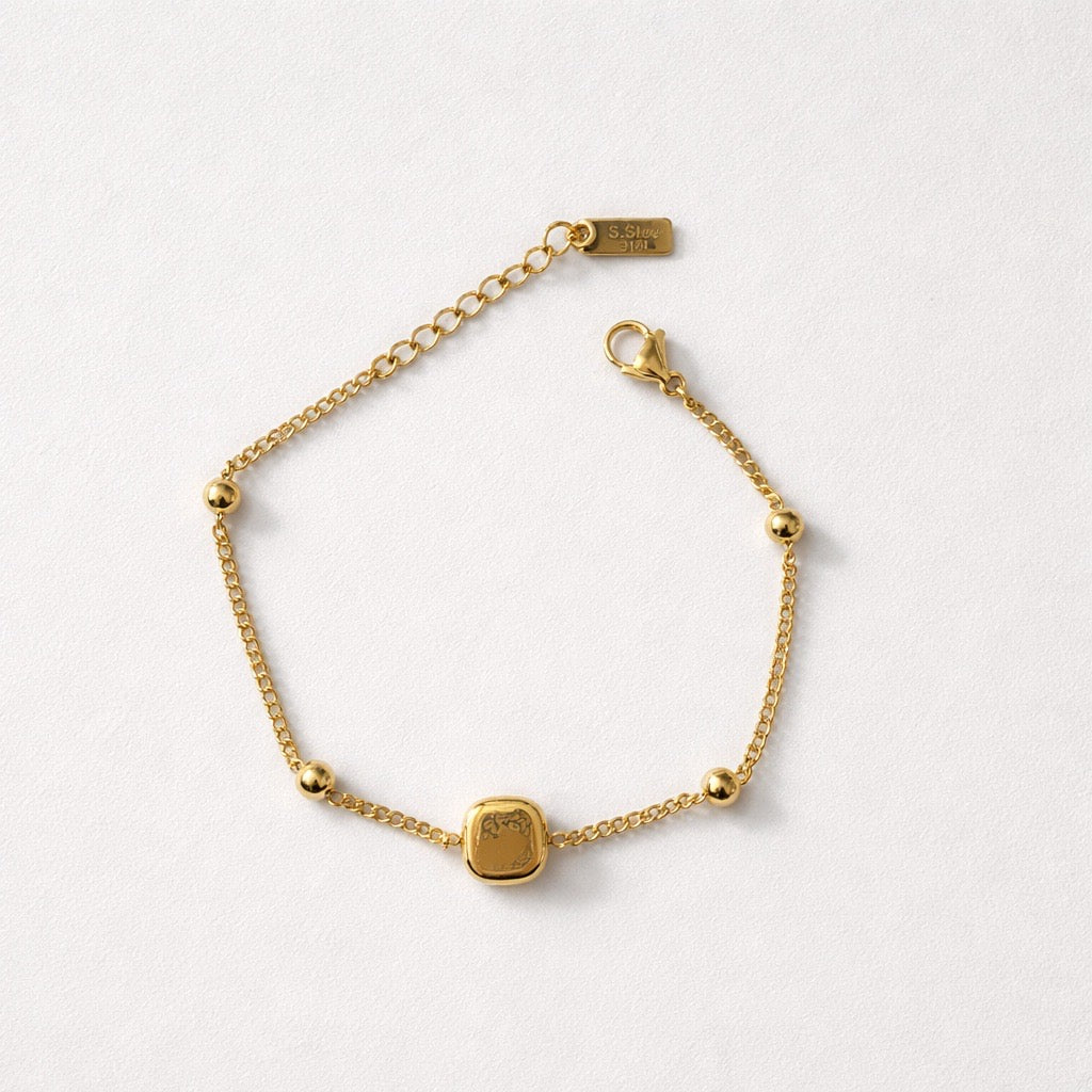 Bracciale acciaio inox quadratino Boldeanu