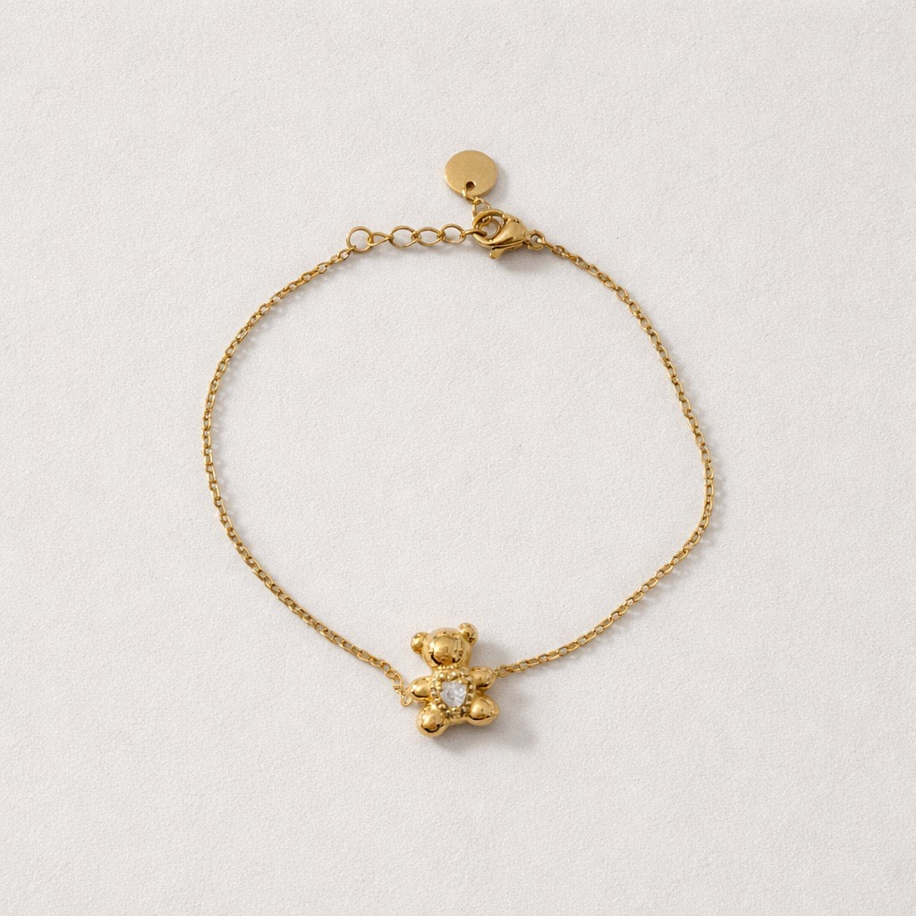 Bracciale acciaio inox orsetto