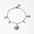 Bracciale acciaio inox con sole pendente