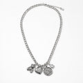 Collana catena acciaio inox con charms