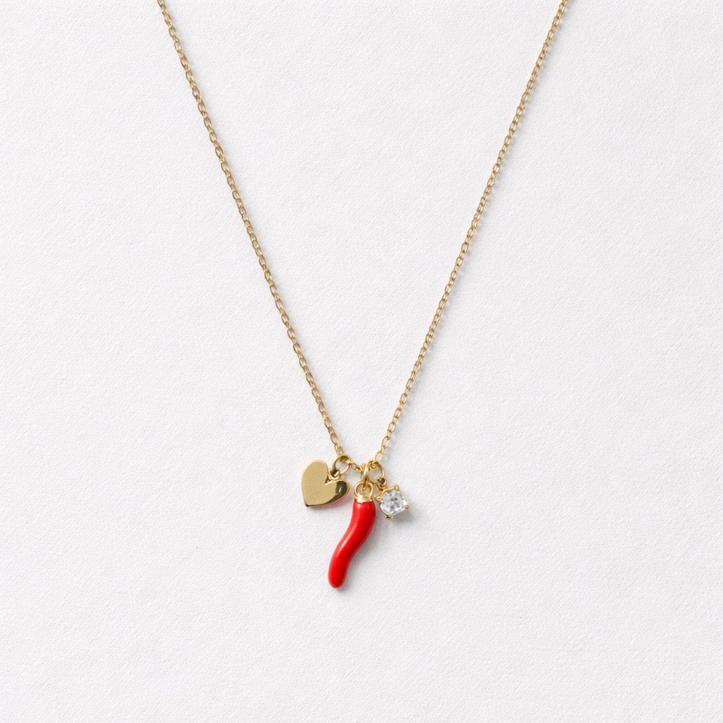 Collana acciaio inox cornetto
