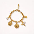 Bracciale in acciaio inox con charms