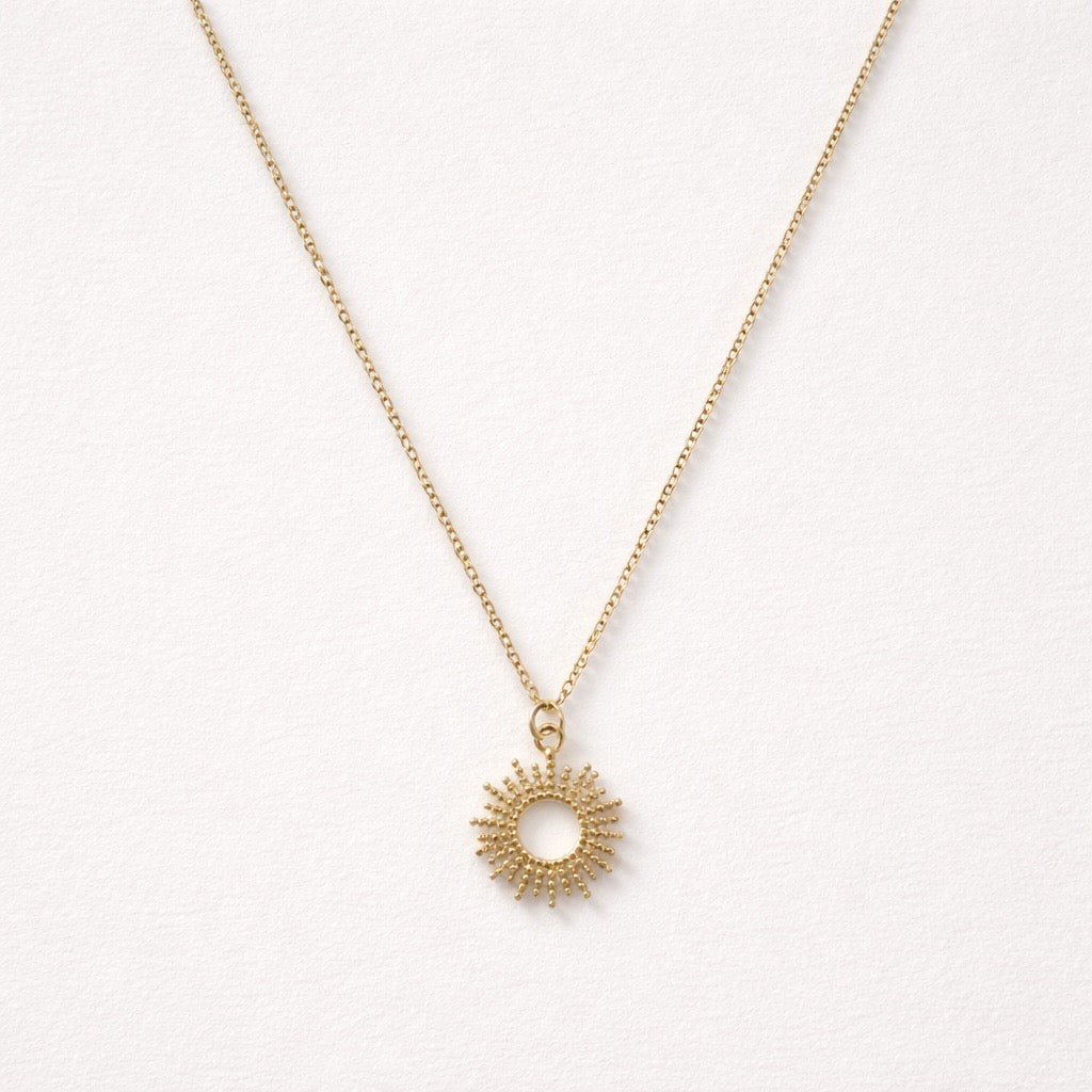 Collana acciaio inox sole