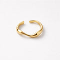 Anello acciaio inox regolabile a ondine
