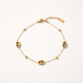 Bracciale in acciaio inox con chicci bold