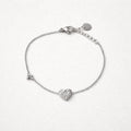 Bracciale acciaio inox con cuoricino zirconi