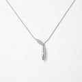 Collana in acciaio inox saliscendi con zirconi