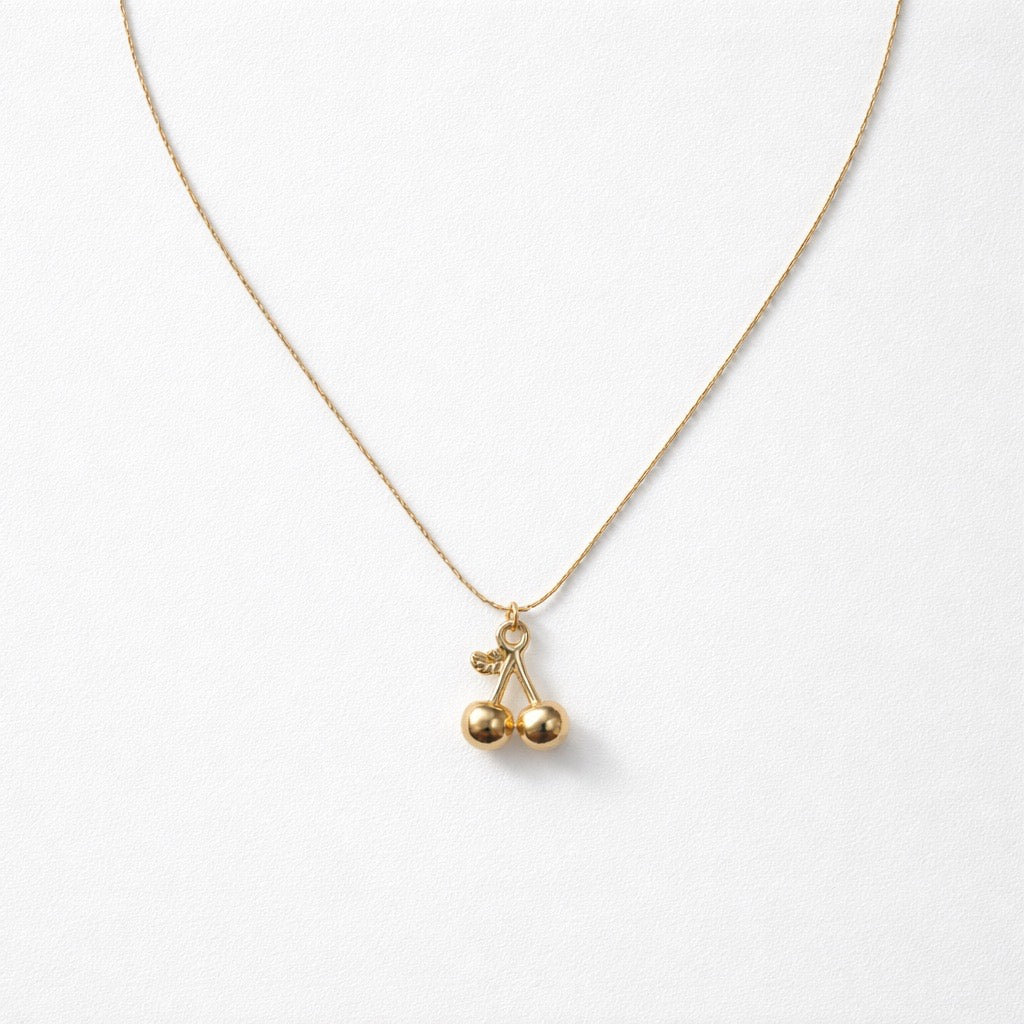 Collana in acciaio inox ciliegia