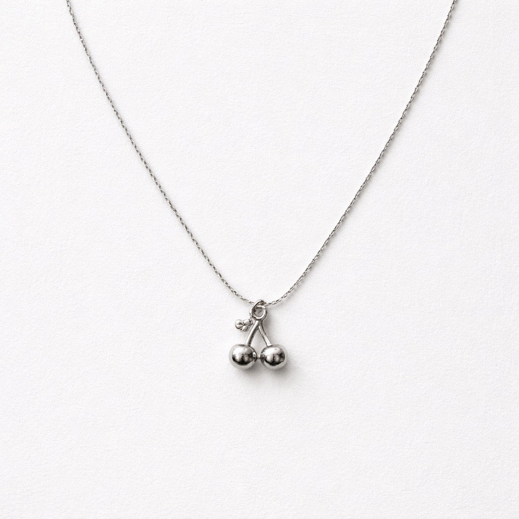 Collana in acciaio inox ciliegia