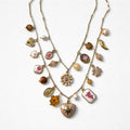Collana acciaio inox doppio filo con charms