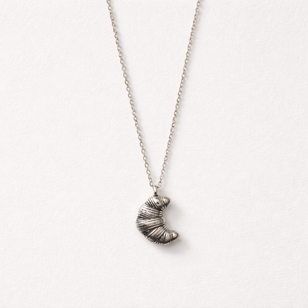 Collana acciaio inox con ciondolo a brioche