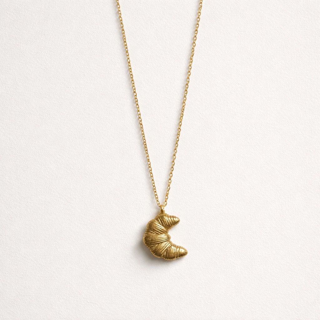 Collana acciaio inox con ciondolo a brioche