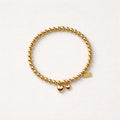 Bracciale elastico in acciaio inox con cuoricini