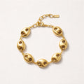 Bracciale in acciaio inox con ovali bold