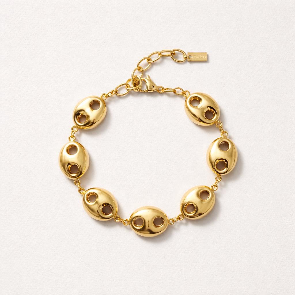 Bracciale in acciaio inox con ovali bold