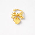 Ear Cuff acciaio inox fiocco pendente