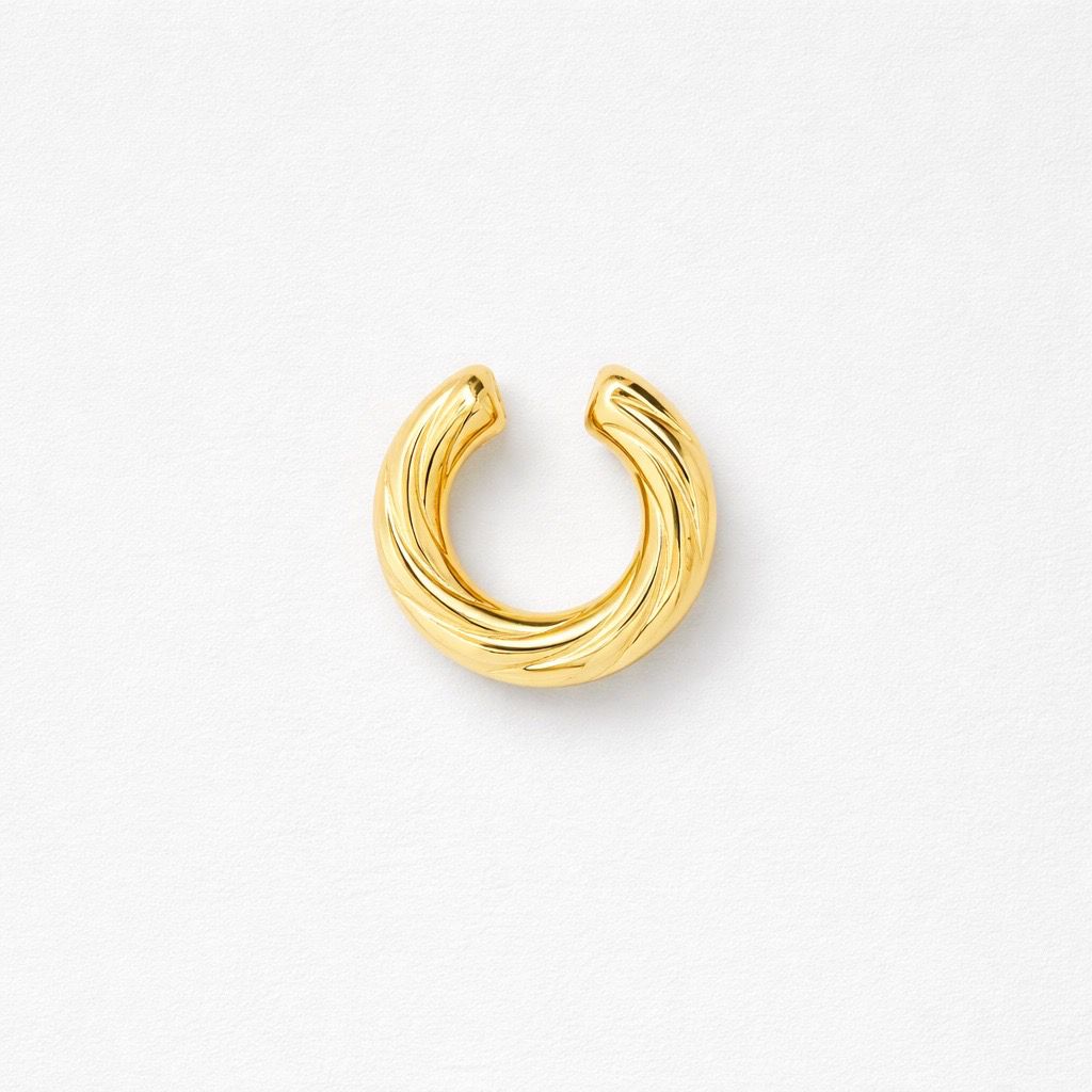 Ear Cuff in acciaio inox attorcigliato