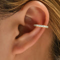 Ear Cuff acciaio inox fino con punti luce
