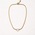 Collana in acciaio inox snake con cuore