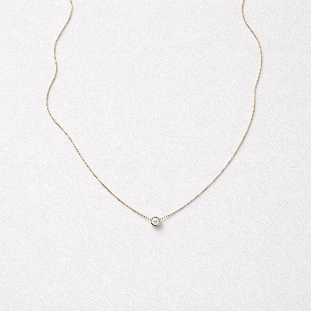 Collana acciaio inox con mini zircone