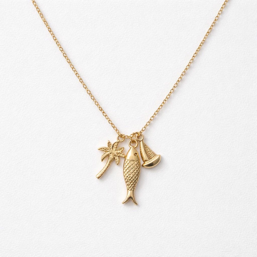 Collana acciaio inox con pesciolino pendente