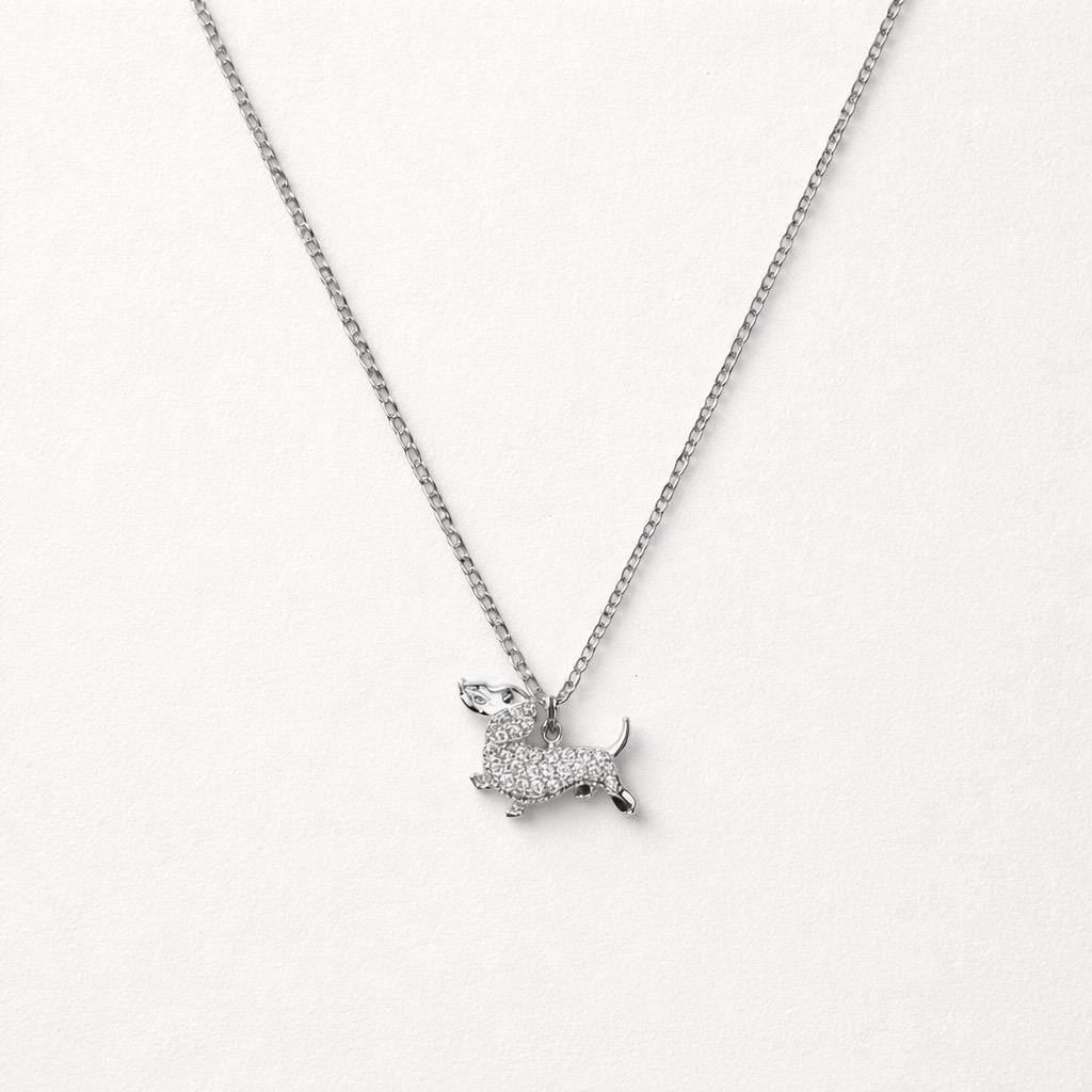 Collana regolabile acciaio bassotto