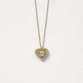 Collana regolabile acciaio cuore punto luce