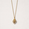 Collana regolabile acciaio cuore sacro strass