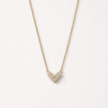 Collana regolabile acciaio cuore strass