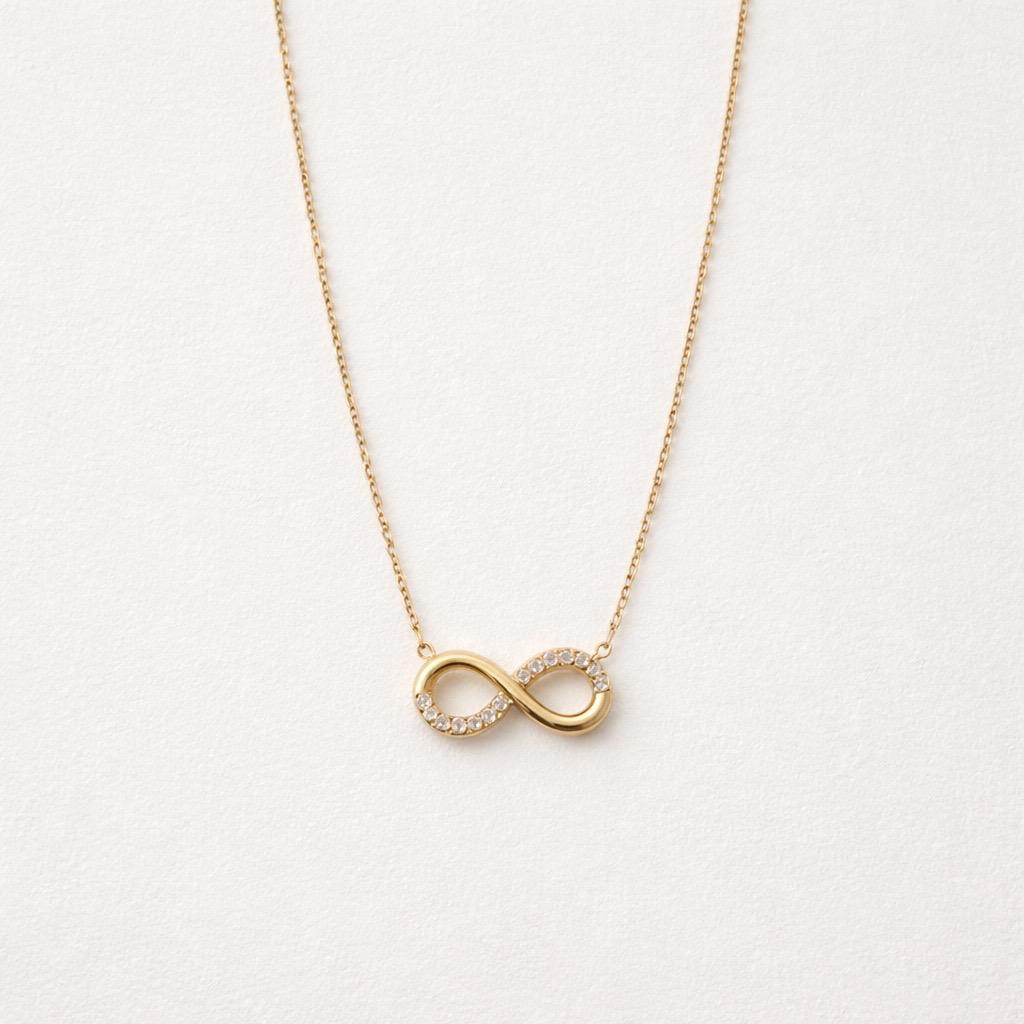 Collana regolabile acciaio infinito