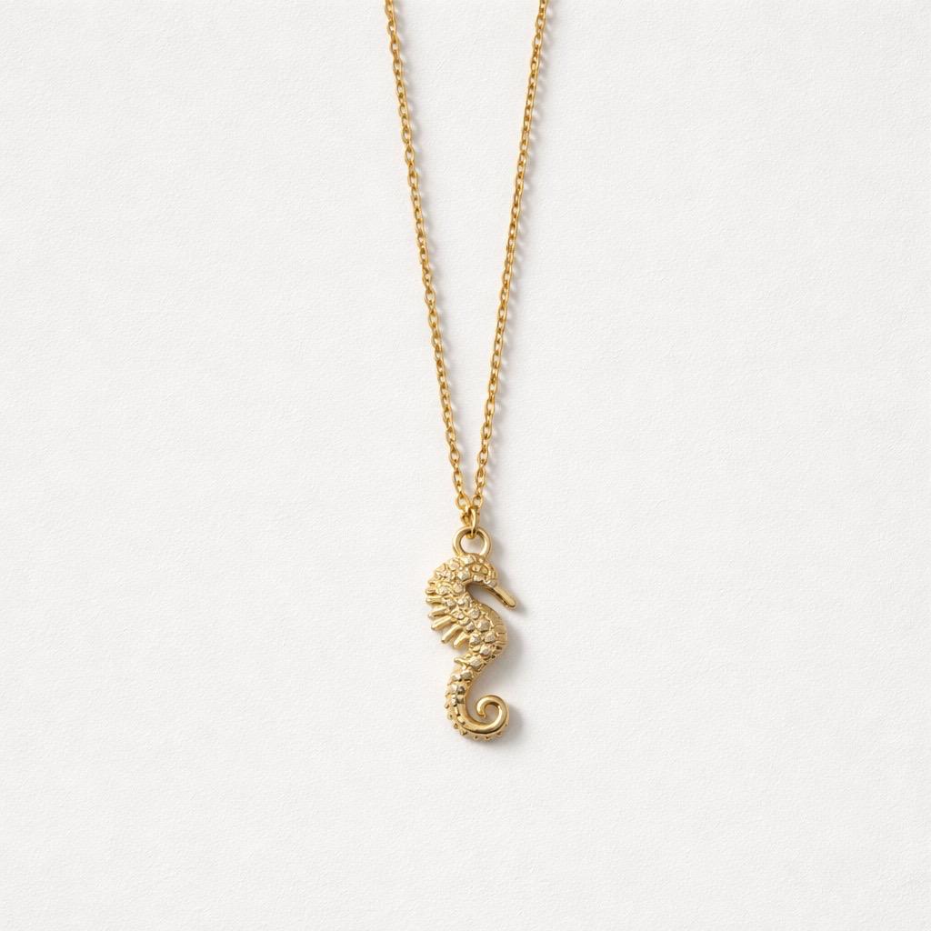 Collana regolabile acciaio cavalluccio marino