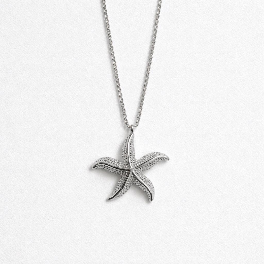 Collana regolabile acciaio stella marina