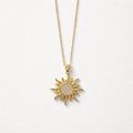 Collana regolabile sole con strass