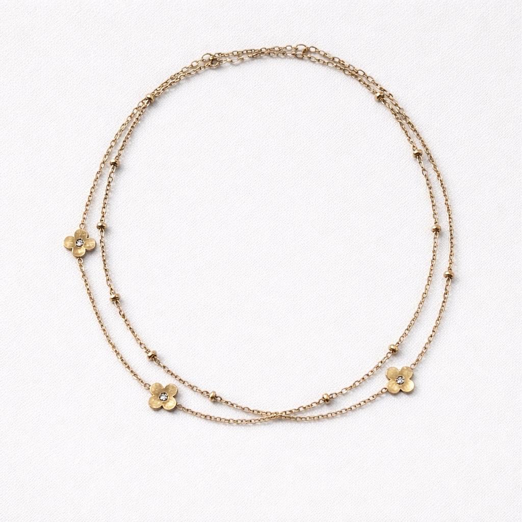 Cavigliera acciaio fiorellini