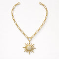 Collana regolabile acciaio sole