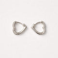 Orecchini cerchi cuore strass