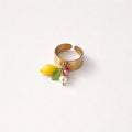 Anello acciaio fascia limone