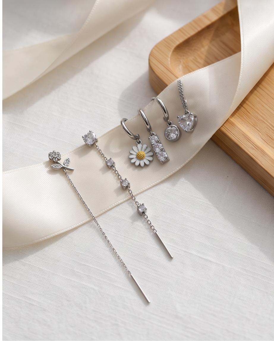 Orecchini Flora set 6 pezzi