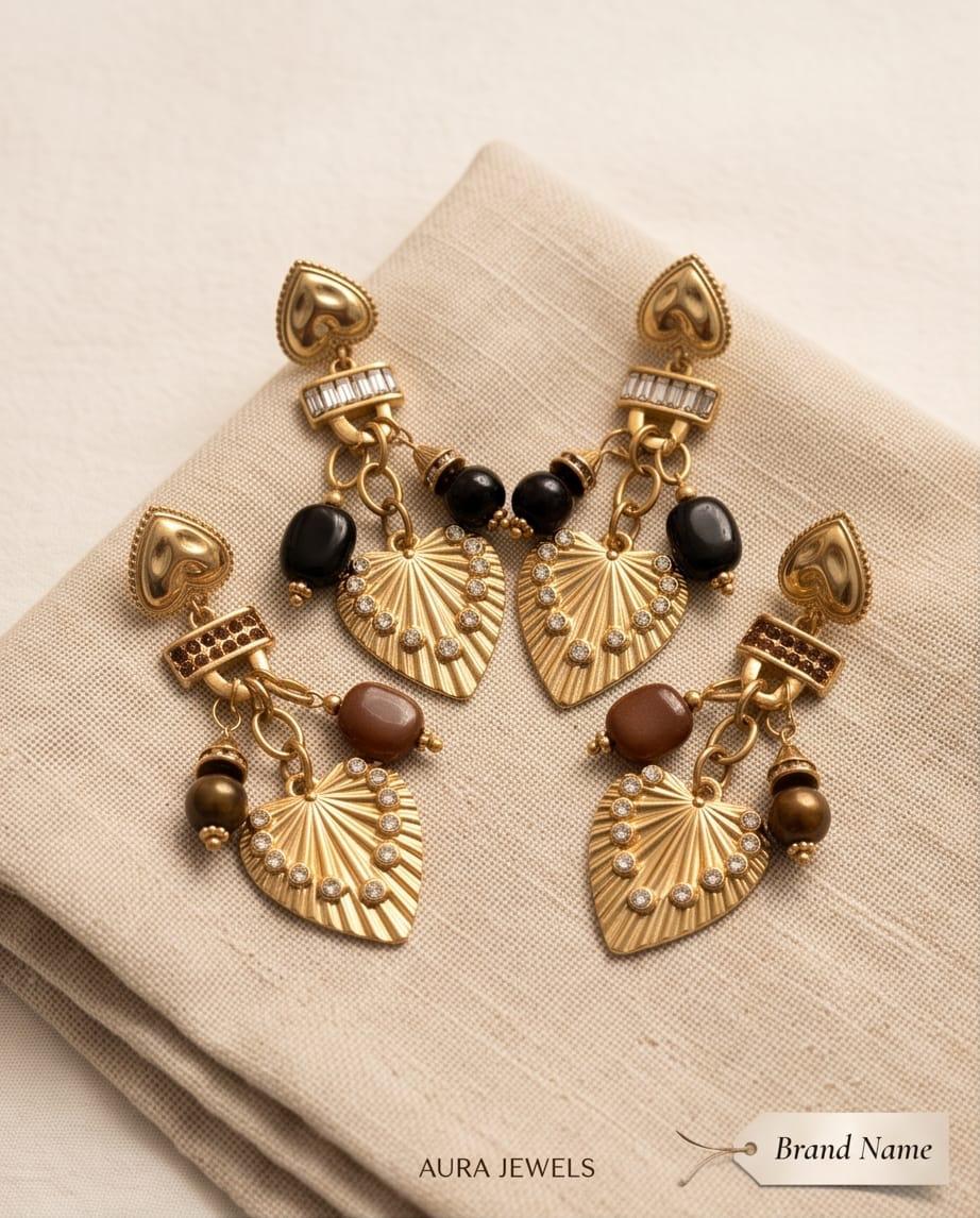 Orecchini Cuore Pietre