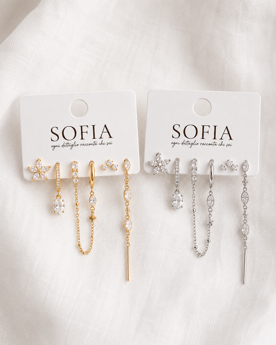Orecchini Federica set 6 pezzi